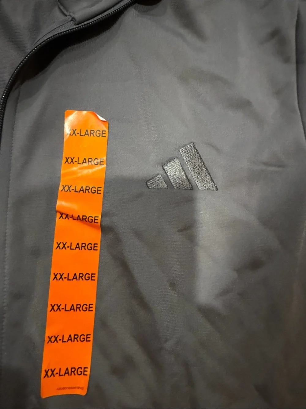 Adidas Men’s XXL Gray Full Zip Track Jacket Athletic Performance NWT